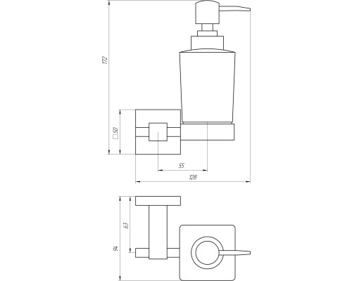 Дозатор жидкого мыла Globus Lux SQ 9433