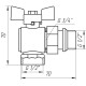 Кран шаровый угловой с американкой Q PROFESSIONAL PN40 1/2″ антипротечка, Белая бабочка