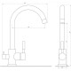 Смеситель для кухни на две воды Globus Lux LAZER GLLR-0333-2-ARENA