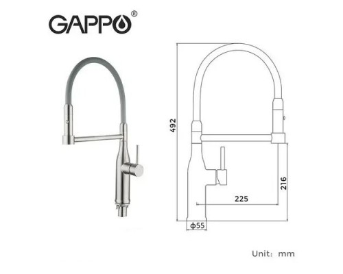 Кухонний змішувач Gappo G4398-55