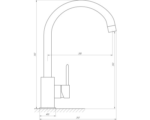 Кухонный смеситель TOPAZ BARTS TB 07403-H36-AU