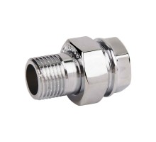 Сгон SD Forte 1/2" прямой хром