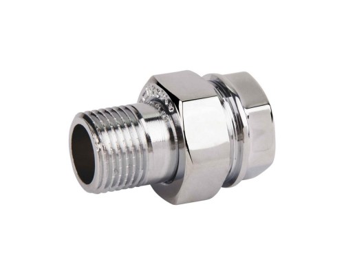 Сгон SD Forte 3/4" прямой хром